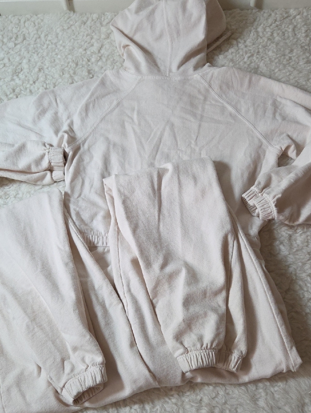 Year of Ours Sweatshirt Onesie Jumpsuit Sz S Bone 100% Cotton - Picture 11 of 16